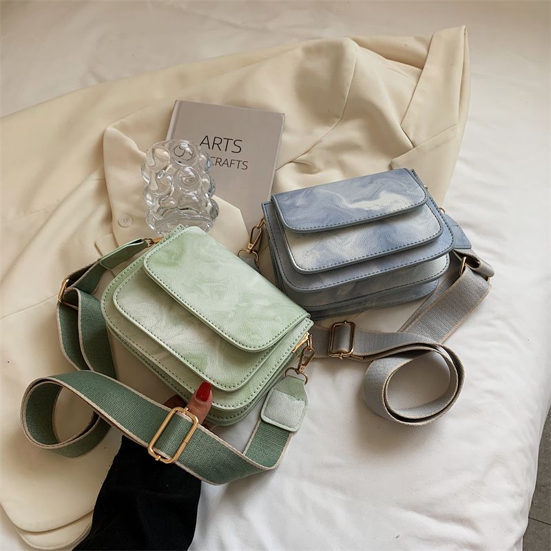 Asha Dames Mini Leren Schouder Handtas - Groen