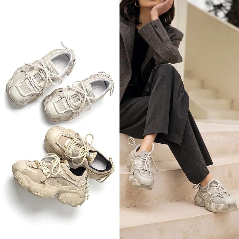 Asher Dames Platform Sneakers - Blauw