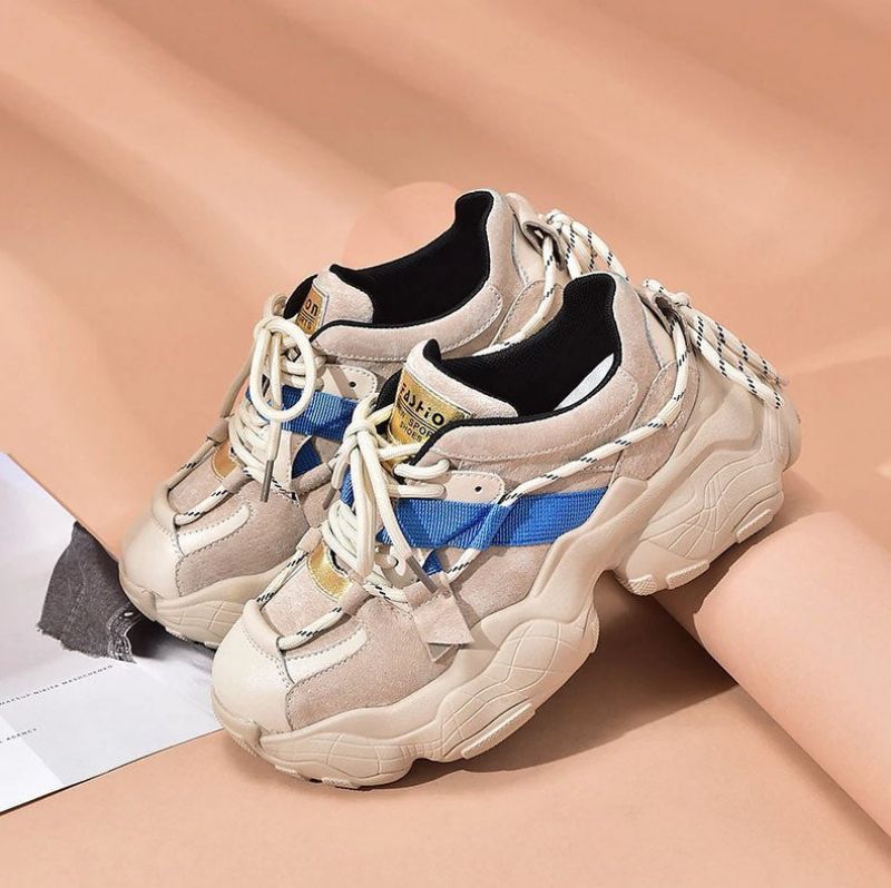 Asher Dames Platform Sneakers - Blauw