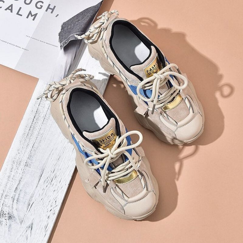 Asher Dames Platform Sneakers - Blauw