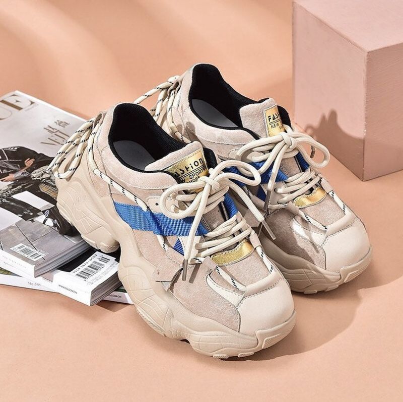 Asher Dames Platform Sneakers - Blauw