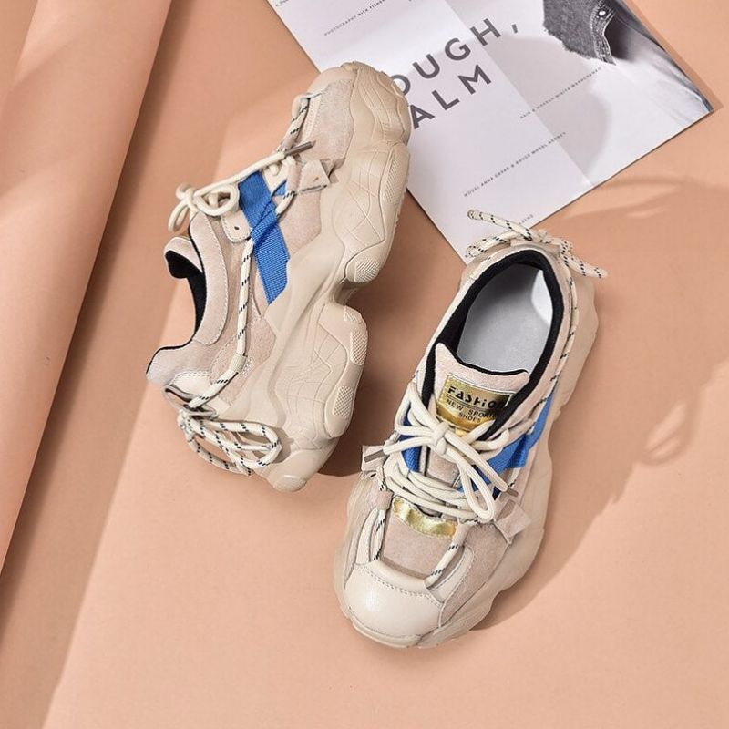 Asher Dames Platform Sneakers - Blauw