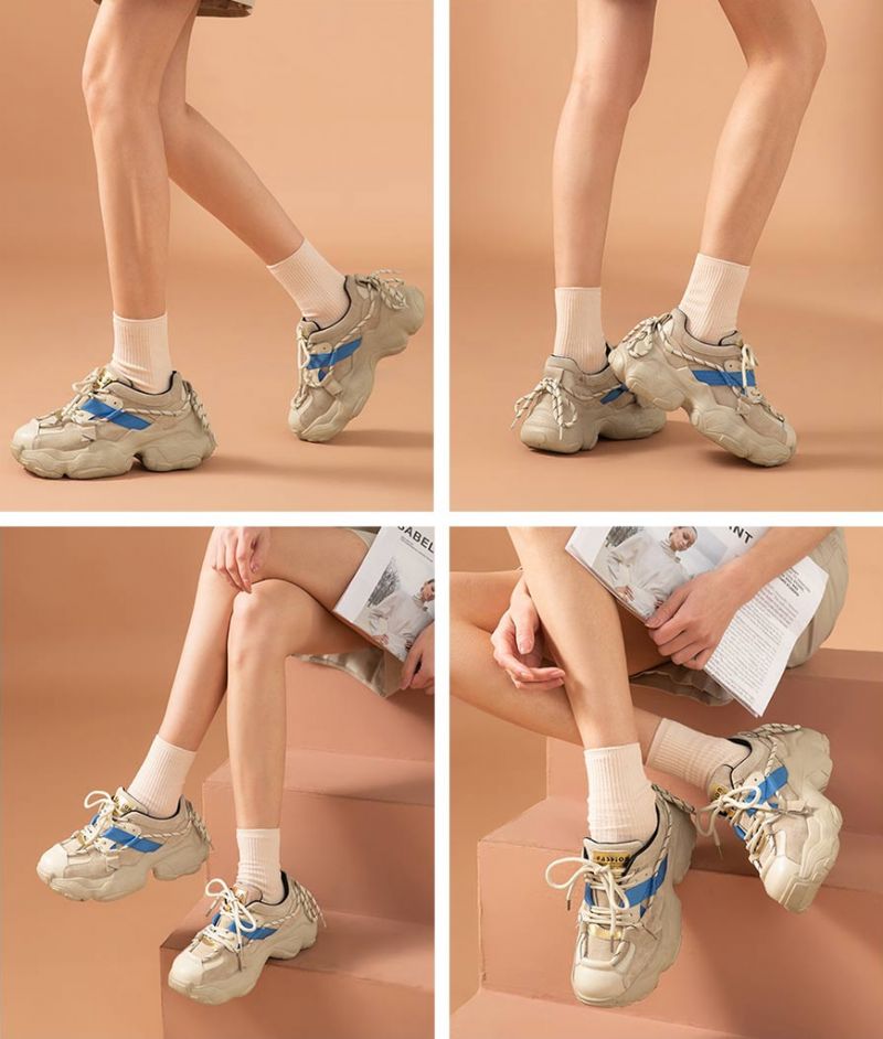Asher Dames Platform Sneakers - Blauw