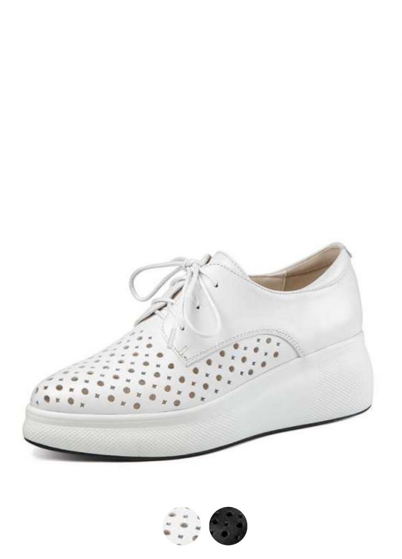Asiloe Dames Casual Leren Platform Schoenen