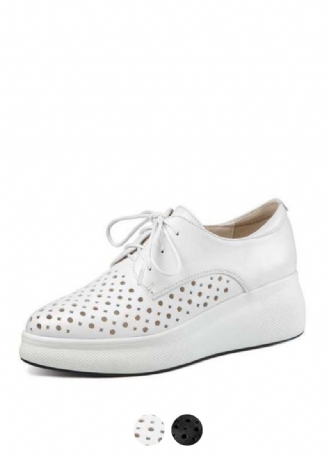 Asiloe Dames Casual Leren Platform Schoenen