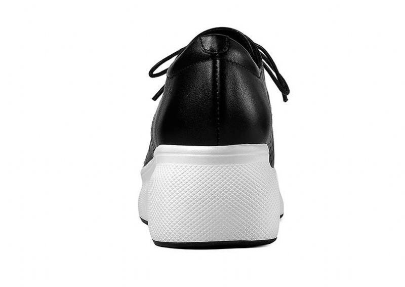 Asiloe Dames Casual Leren Platform Schoenen - Wit
