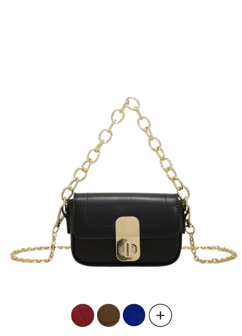 Asrael Dames Mini Leren Flap Handtas
