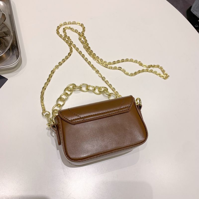 Asrael Dames Mini Leren Flap Handtas - Zwart