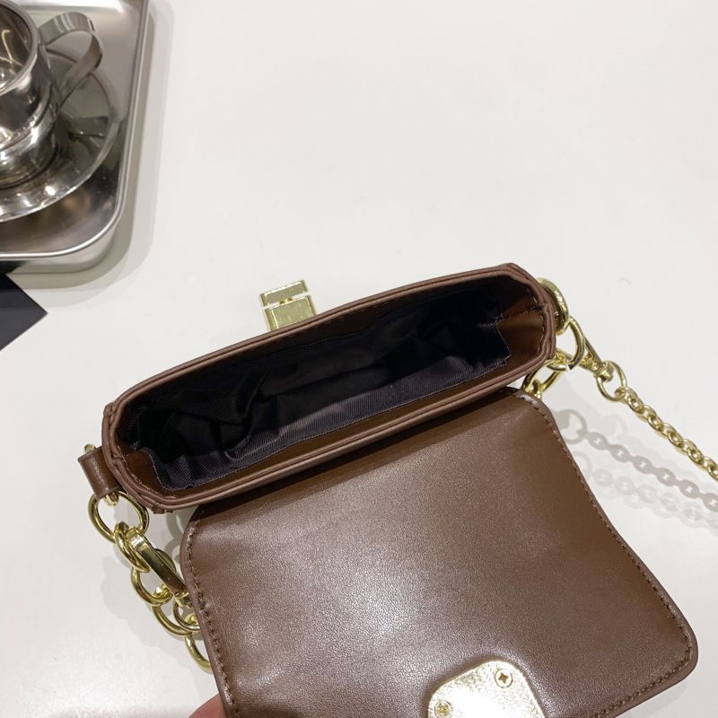 Asrael Dames Mini Leren Flap Handtas - Zwart