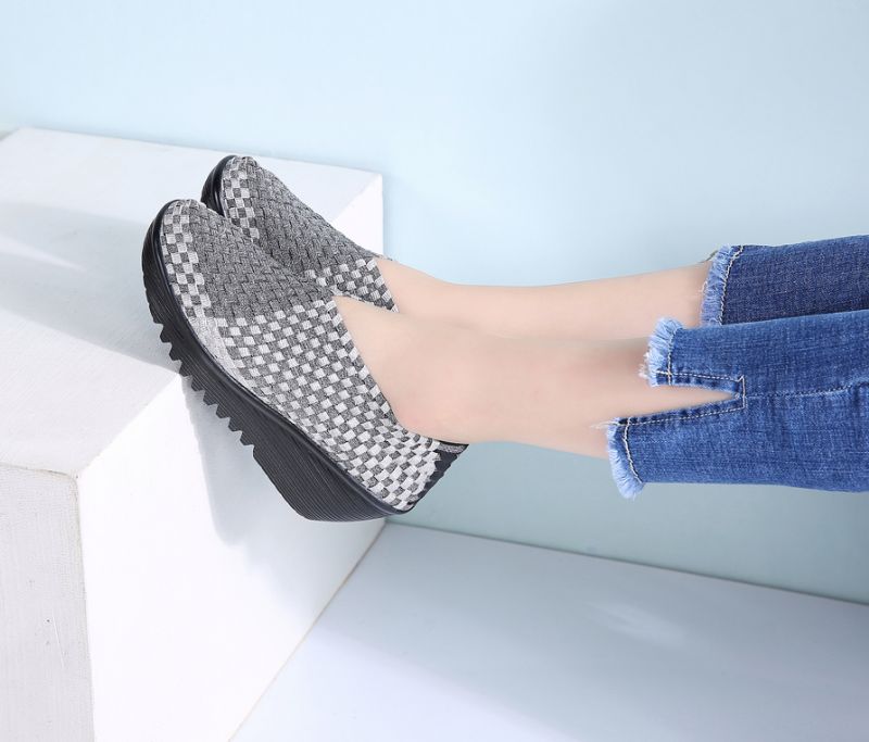 Astrid Dames Wedges - Grijs
