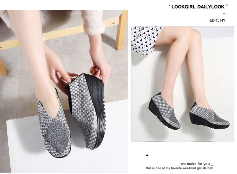 Astrid Dames Wedges - Grijs