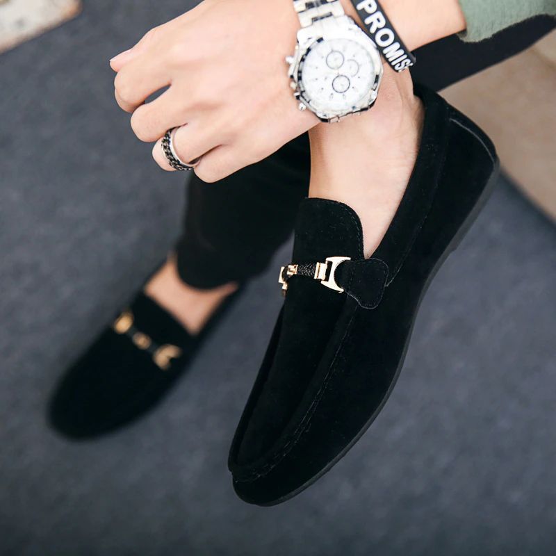Atom Heren Loafers Dress Schoenen - Zwart