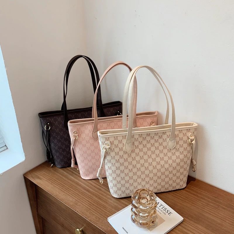 Audrey Dames Designer Hoge Capaciteit Grote Schouder Handtas - Beige