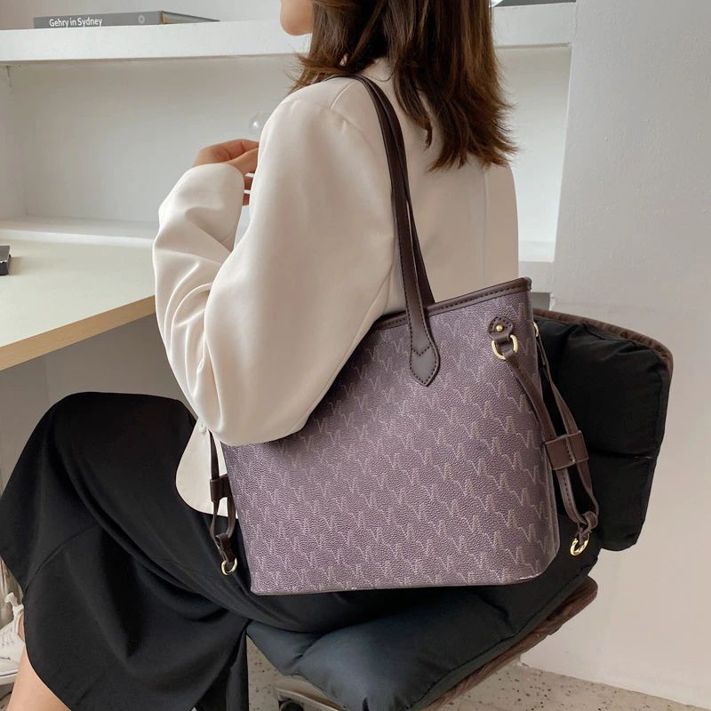 Audrey Dames Designer Hoge Capaciteit Grote Schouder Handtas - Beige