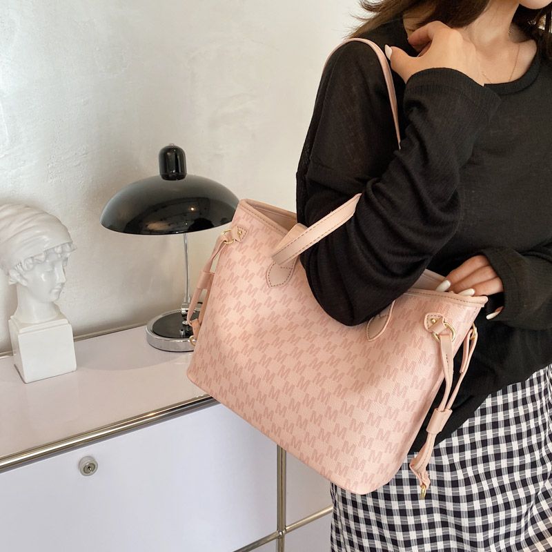 Audrey Dames Designer Hoge Capaciteit Grote Schouder Handtas - Beige