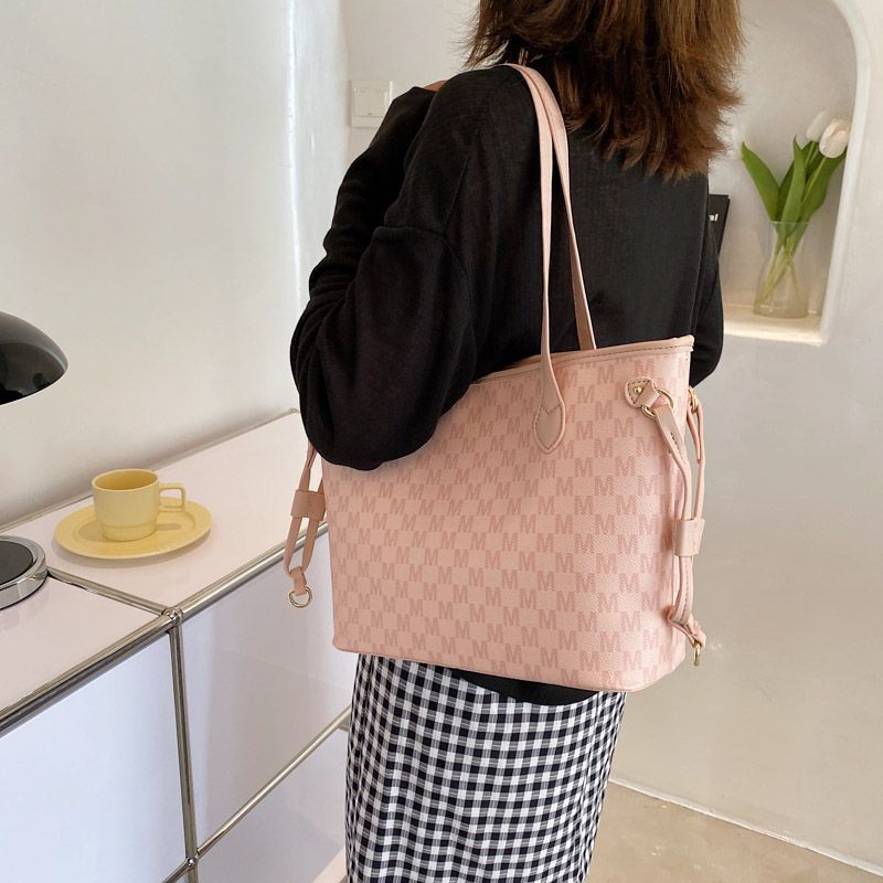 Audrey Dames Designer Hoge Capaciteit Grote Schouder Handtas - Beige