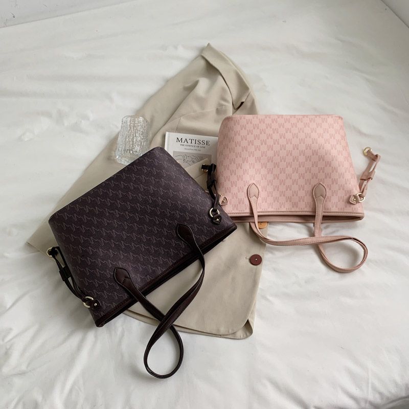 Audrey Dames Designer Hoge Capaciteit Grote Schouder Handtas - Beige
