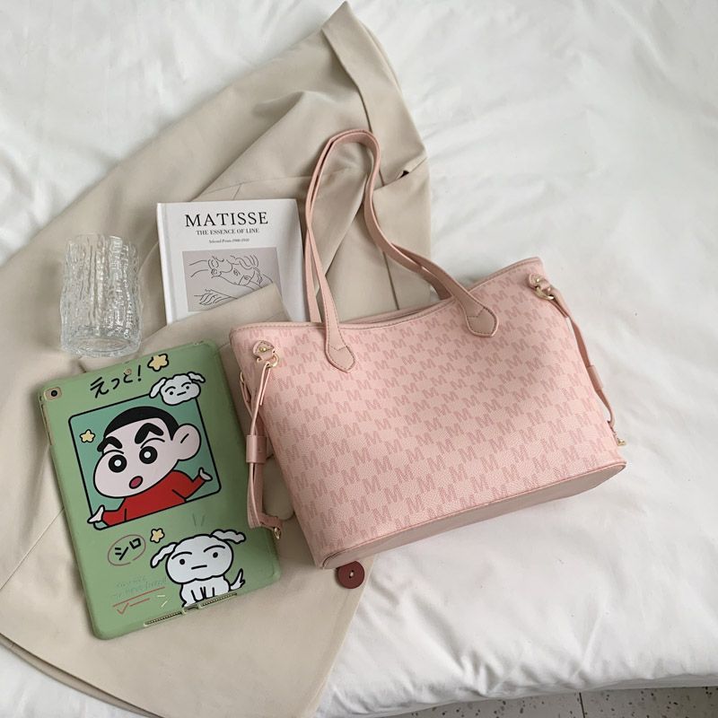 Audrey Dames Designer Hoge Capaciteit Grote Schouder Handtas - Beige