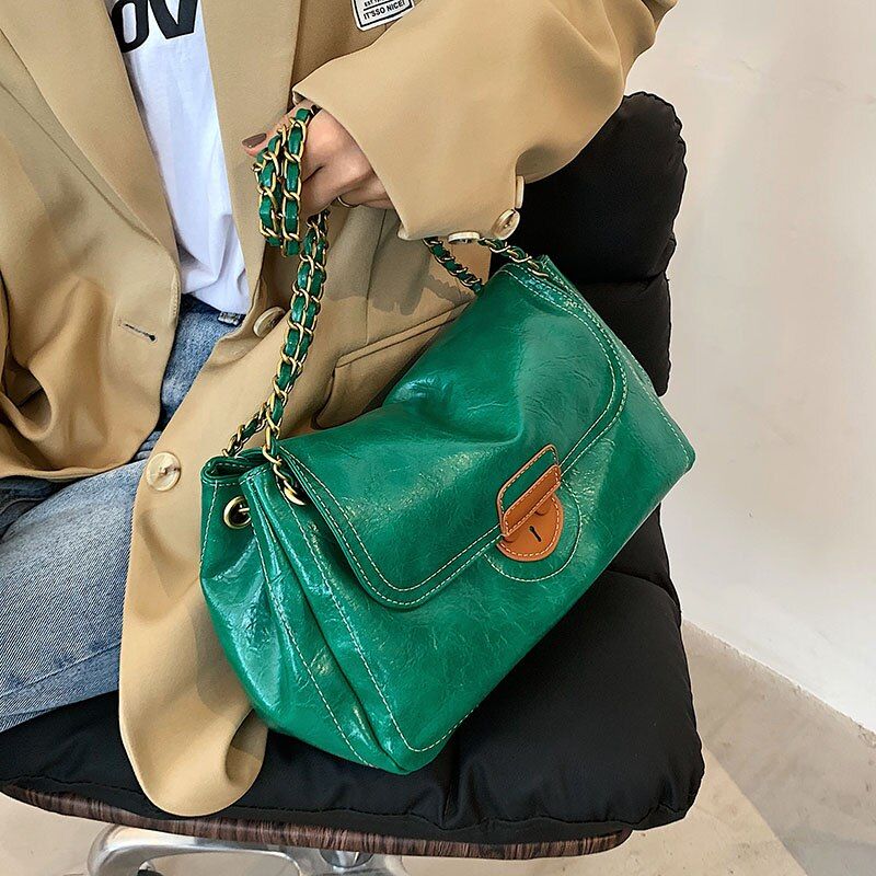 Audri Dames Trendy Schouder Handtas - Groen