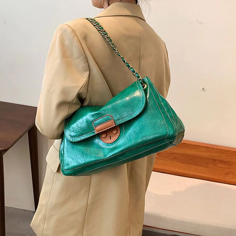 Audri Dames Trendy Schouder Handtas - Groen