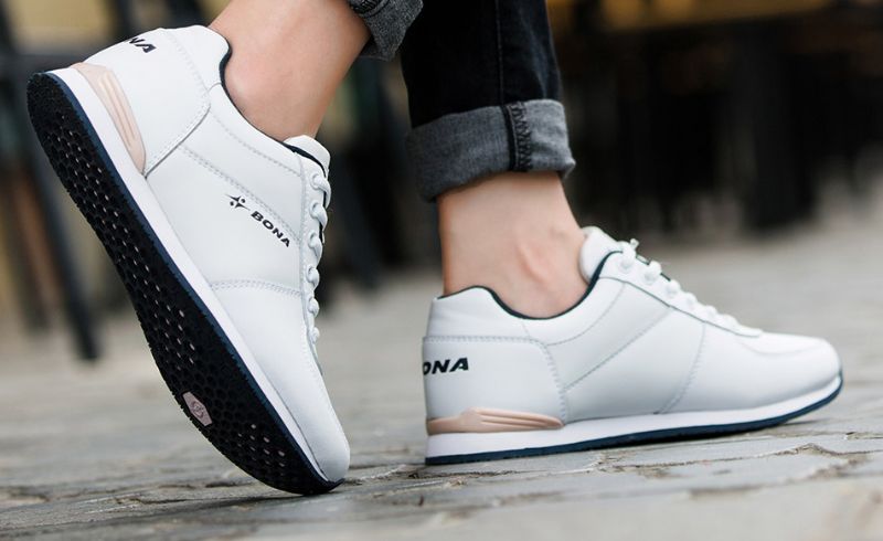 Audry Dames Atletische Sneaker Met Comfortabele Veters - Wit
