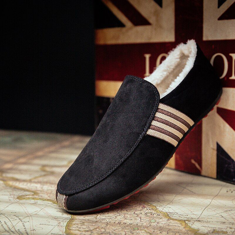 August Heren Loafers Casual Schoenen - Zwart Bont