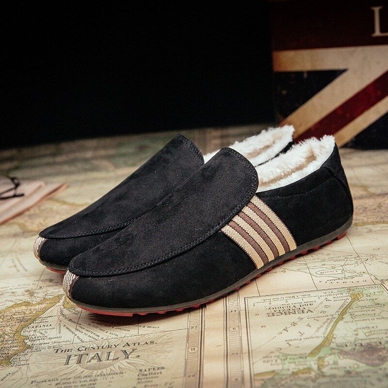 August Heren Loafers Casual Schoenen - Zwart Bont
