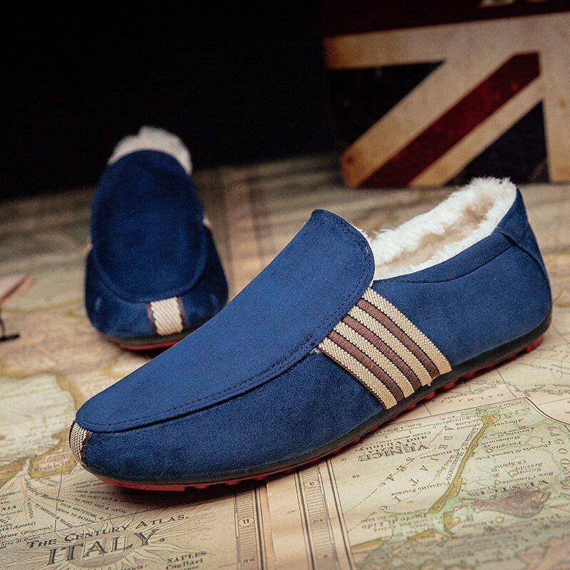 August Heren Loafers Casual Schoenen - Zwart Bont