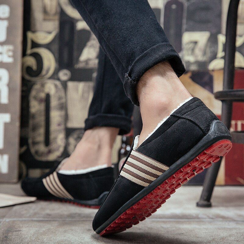 August Heren Loafers Casual Schoenen - Zwart Bont