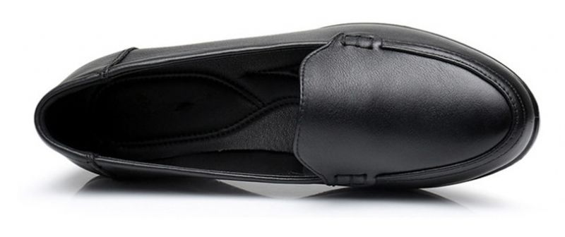 Aura Dames Leren Loafers - Zwart