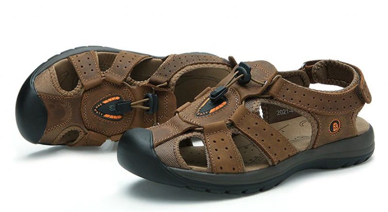 Auron Heren Zomer Sandalen - Kaki