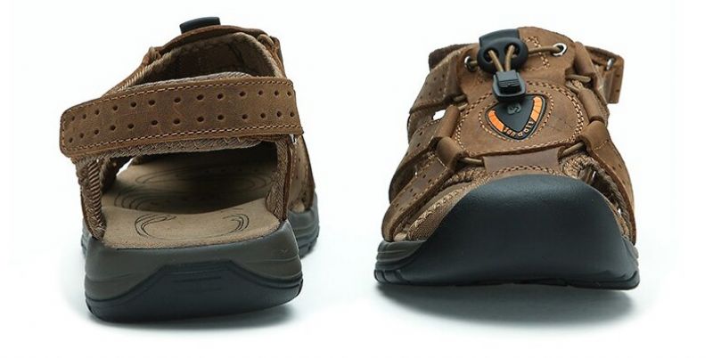 Auron Heren Zomer Sandalen - Kaki