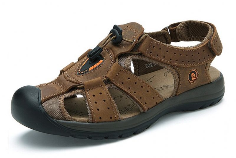 Auron Heren Zomer Sandalen - Kaki