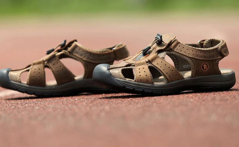 Auron Heren Zomer Sandalen - Kaki