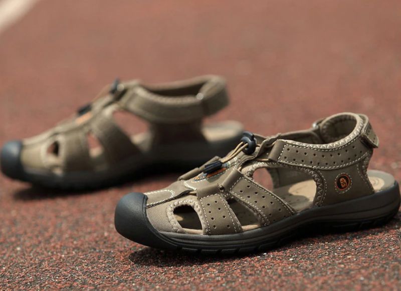 Auron Heren Zomer Sandalen - Kaki