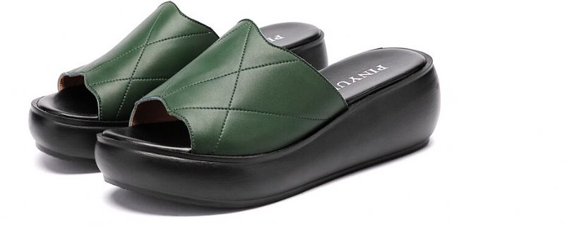 Aurora Dames Platform Slipper - Zwart