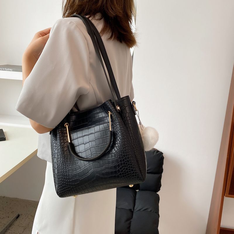 Axcel Vrouwen Leren Luxe Handtas - Zwart
