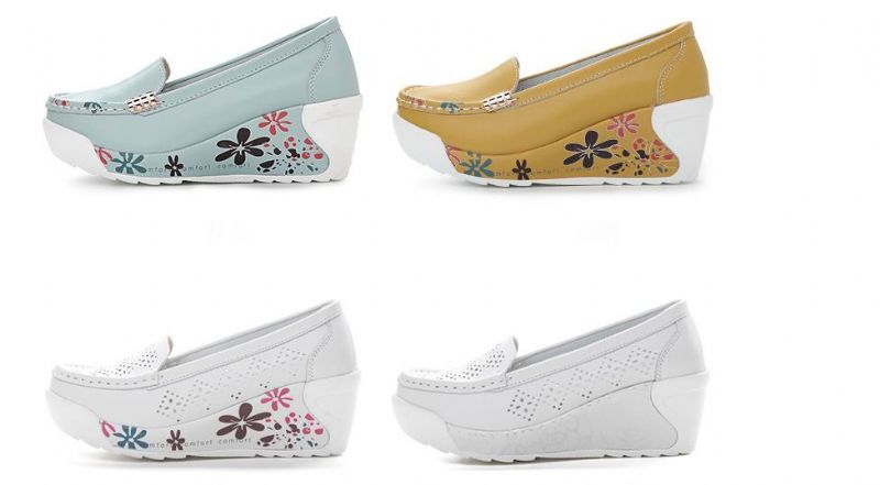 Aylin Dames Platform - Wit