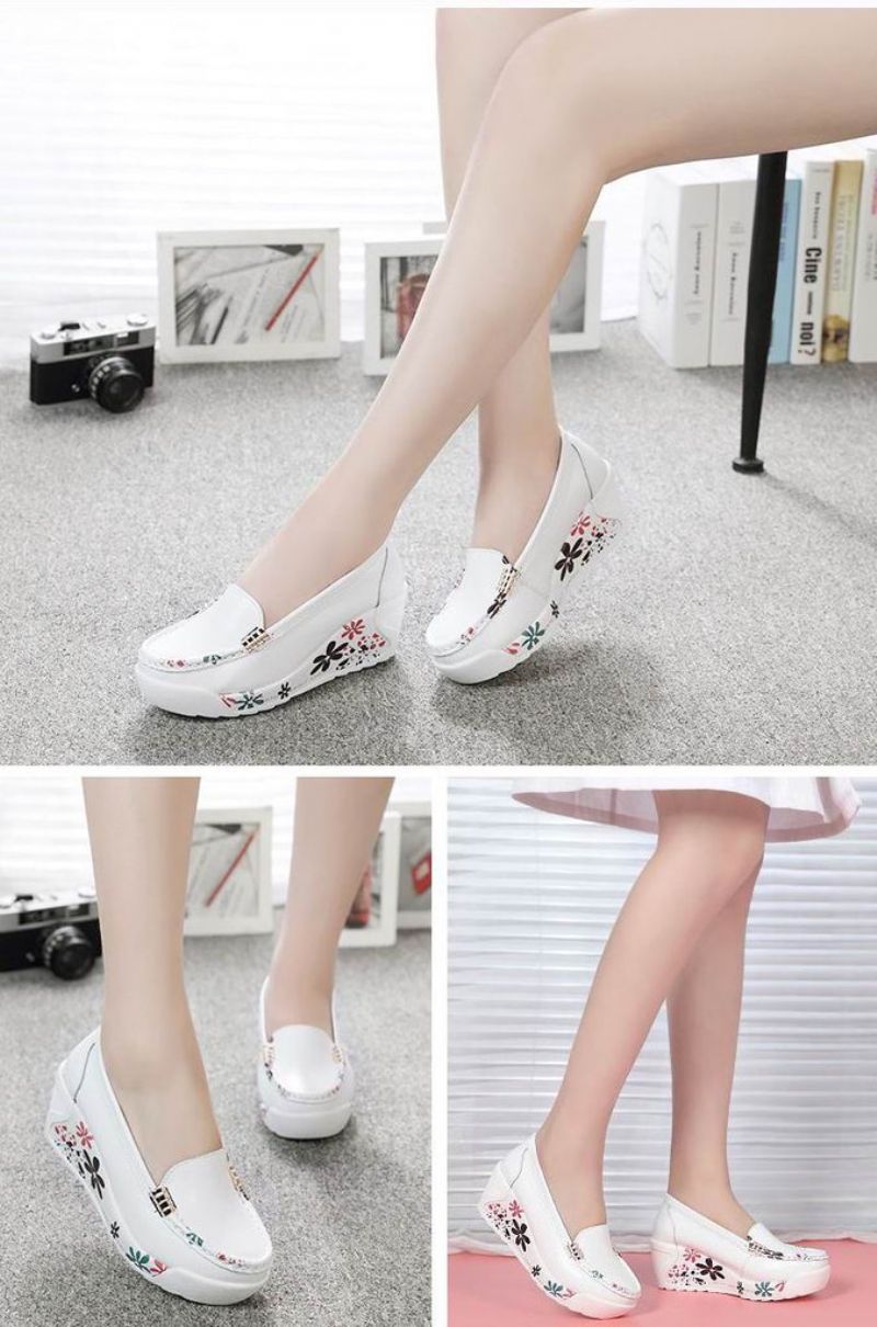 Aylin Dames Platform - Wit