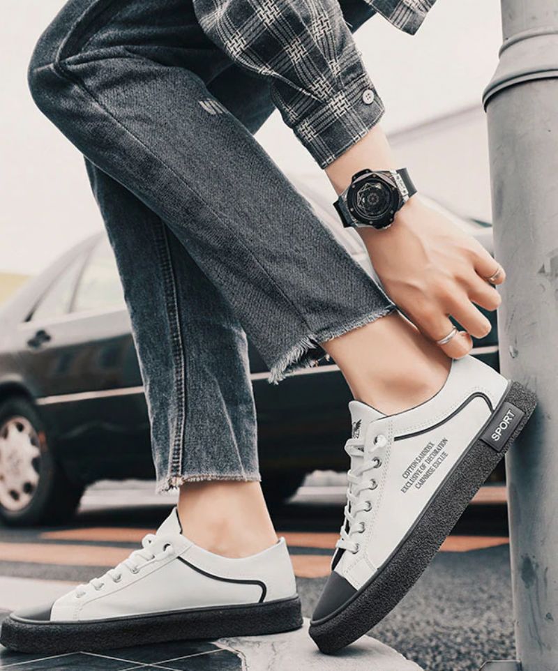 Azis Heren Classic Sneakers - Wit