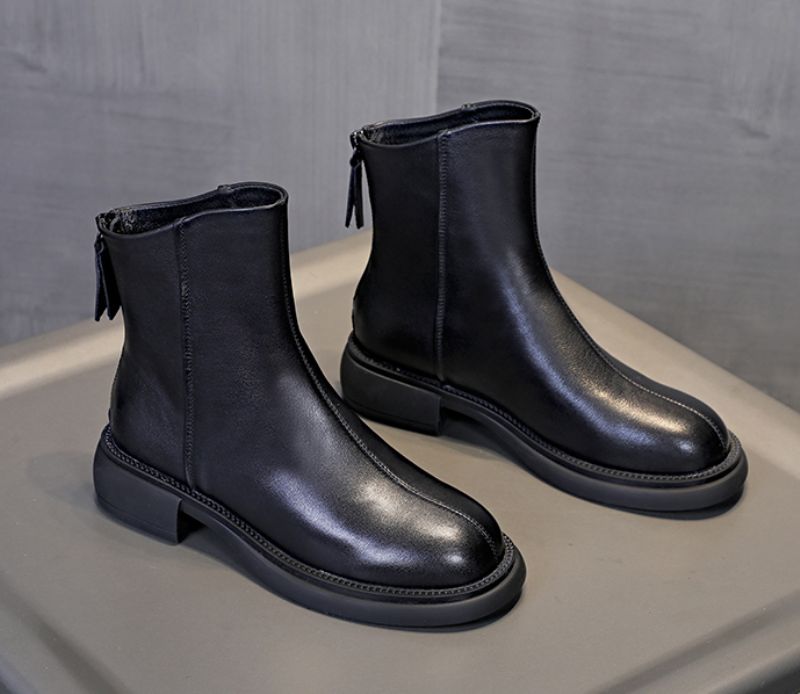 Azua Dames Leather Boots - Bruin Bont