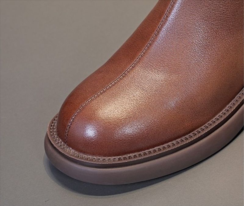 Azua Dames Leather Boots - Bruin Bont