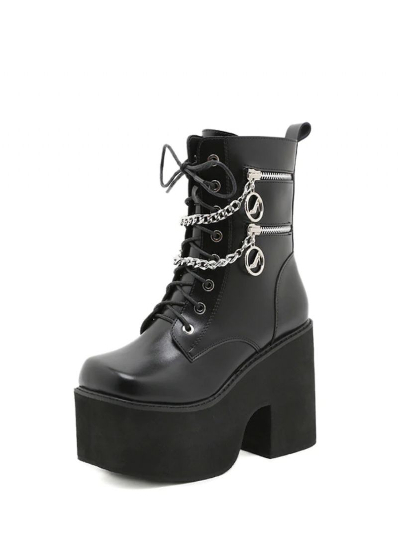 Azumi Dames Platform Halfhoge Laarzen