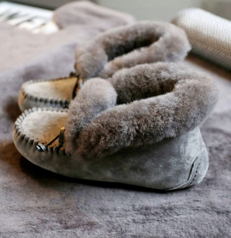 Bachi Dames Winter Enkellaarzen - Khaki