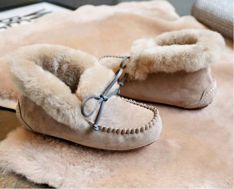 Bachi Dames Winter Enkellaarzen - Khaki