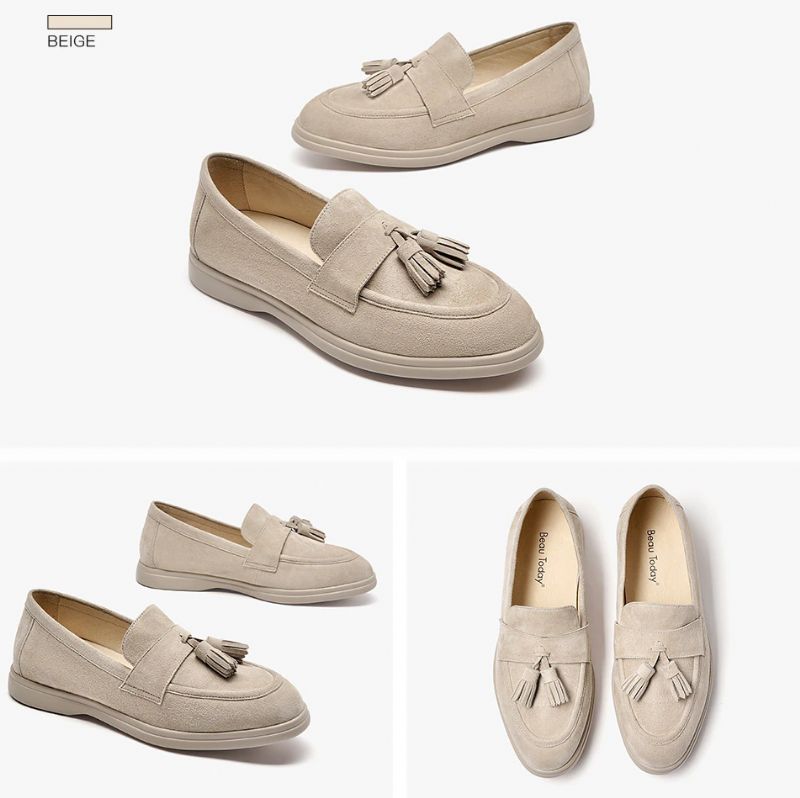 Bacilos Dames Platte Schoenen Zonder Veters - Beige