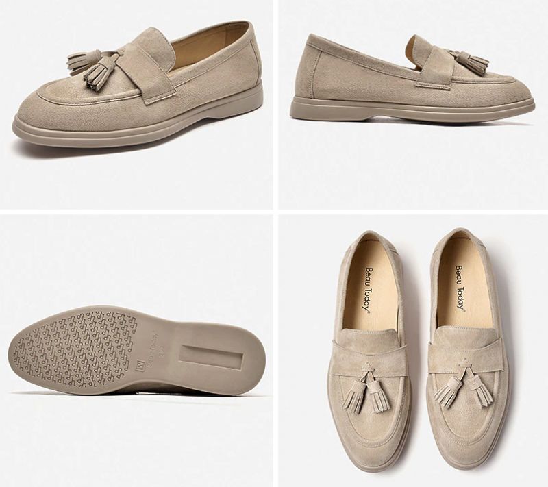 Bacilos Dames Platte Schoenen Zonder Veters - Beige