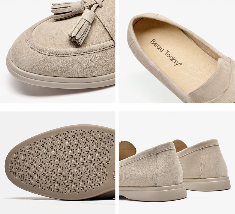 Bacilos Dames Platte Schoenen Zonder Veters - Beige