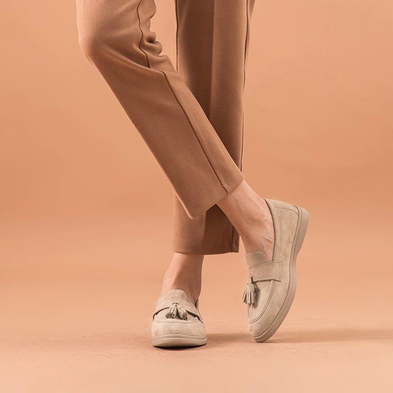 Bacilos Dames Platte Schoenen Zonder Veters - Beige