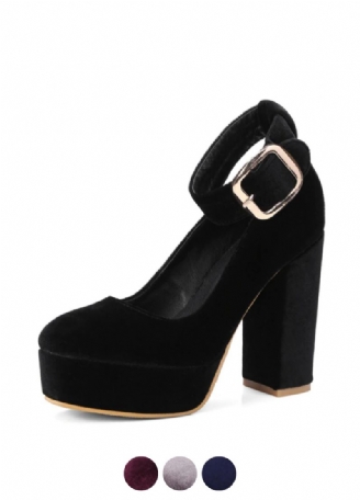 Baiden Dames Fluwelen Hoge Hakken Schoenen